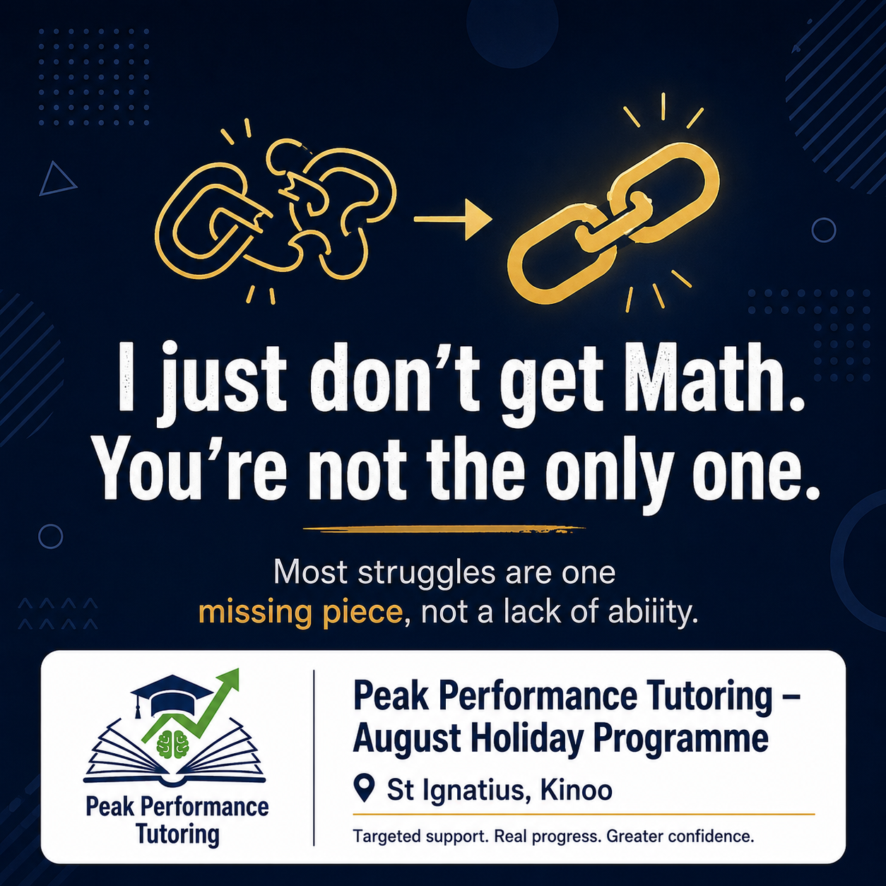 I Just Don't Get Math": Why It's Almost Never About Ability
